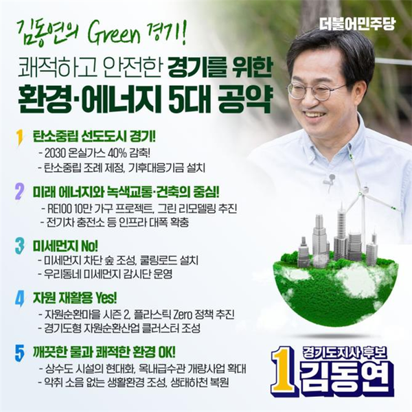 사진)김동연 “탄소중립·에너지전환으로 만드는 그린경기”, 환경에너지 공약 발표ⓒ경기타임스