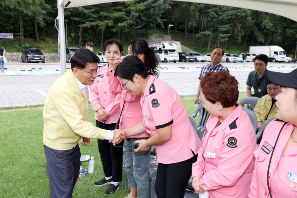 사진)김기정 수원특례시의회의장이 2023 을지연습 실제훈련 참관했다.ⓒ경기타임스