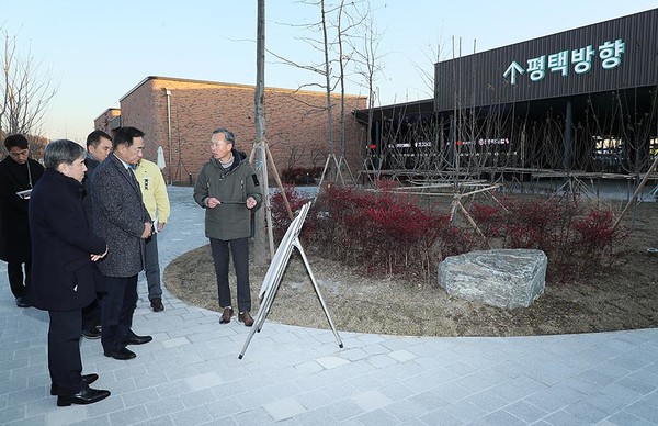 정장선 평택시장, 서부내륙고속도로 평택호휴게소 방문ⓒ경기타임스