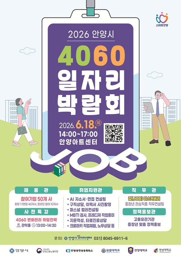 안양시 4060 일자리박람회 포스터ⓒ경기타임스